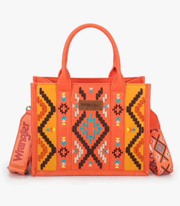 Wrangler Aztec Embroidered Tote Bag