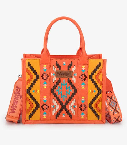 Wrangler Aztec Embroidered Tote Bag