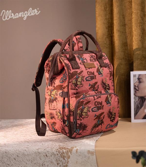 WRANGLER VINTAGE COWBOY PRINT BACKPACK