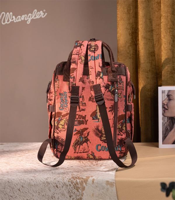 WRANGLER VINTAGE COWBOY PRINT BACKPACK