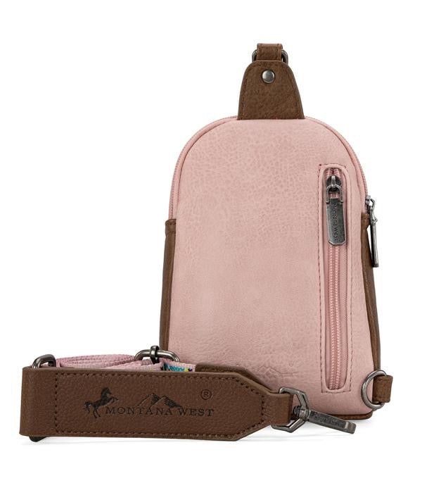 Montana West Aztec Embroidered Sling Bag