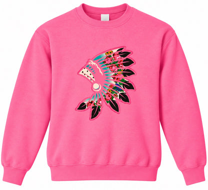 Hot Pink Floral Crewneck