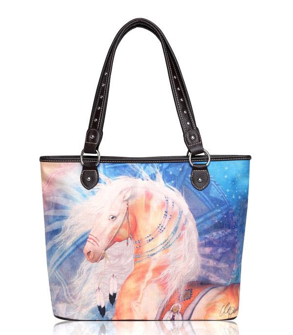 Montana West Horse Print Canvas Tote