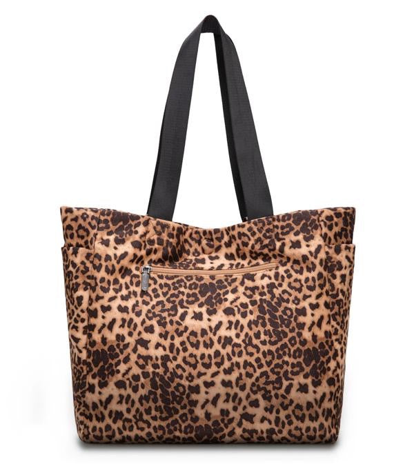 WRANGLER LEOPARD PRINT LARGE TOTE