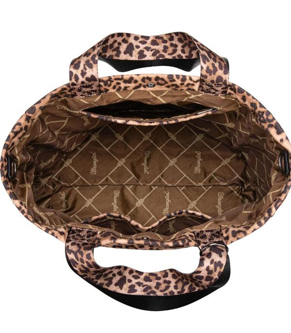WRANGLER LEOPARD PRINT LARGE TOTE