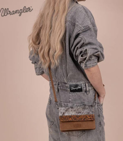 Wrangler Cowhide Wallet Crossbody Bag