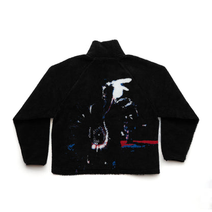 Sneak-Up Sherpa Coat-Black