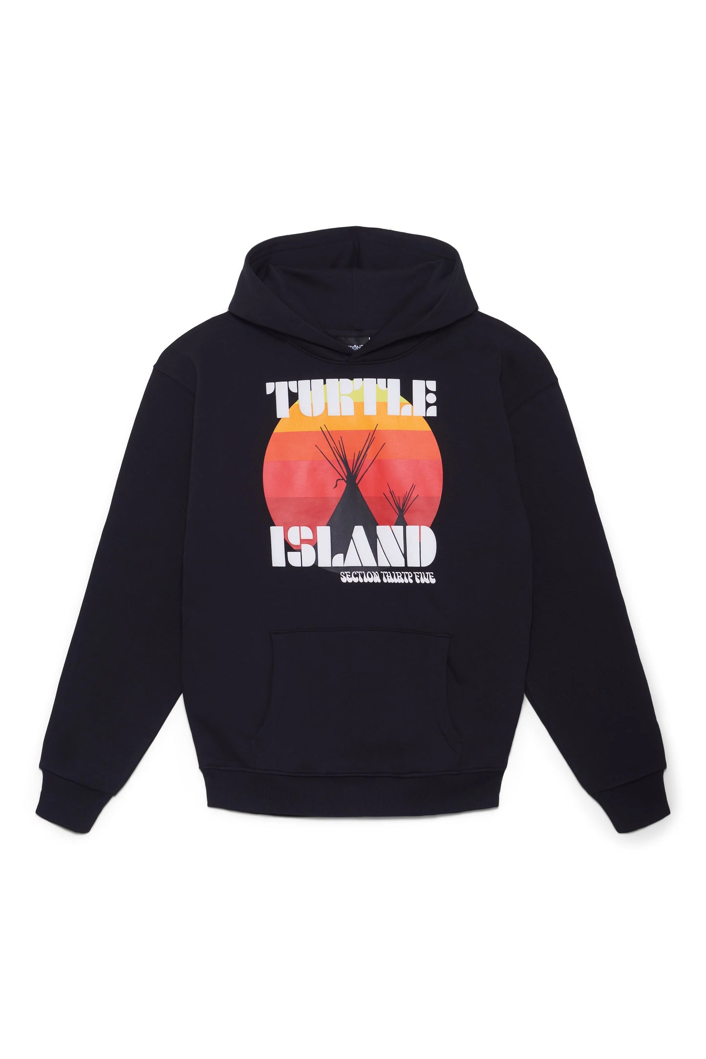 TURTLE ISLAND RE-ISSUE HOODIE - BLACK