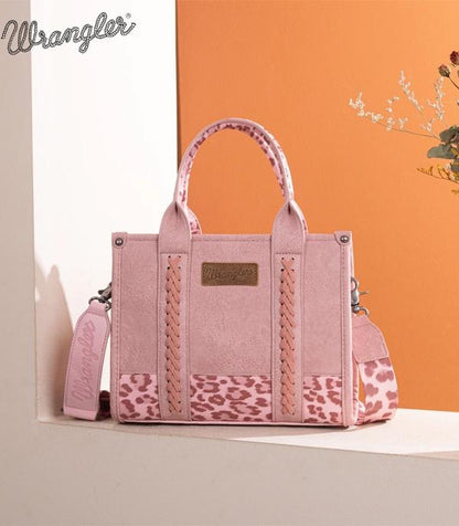 WRANGLER LEOPARD PRINT TOTE CROSSBODY