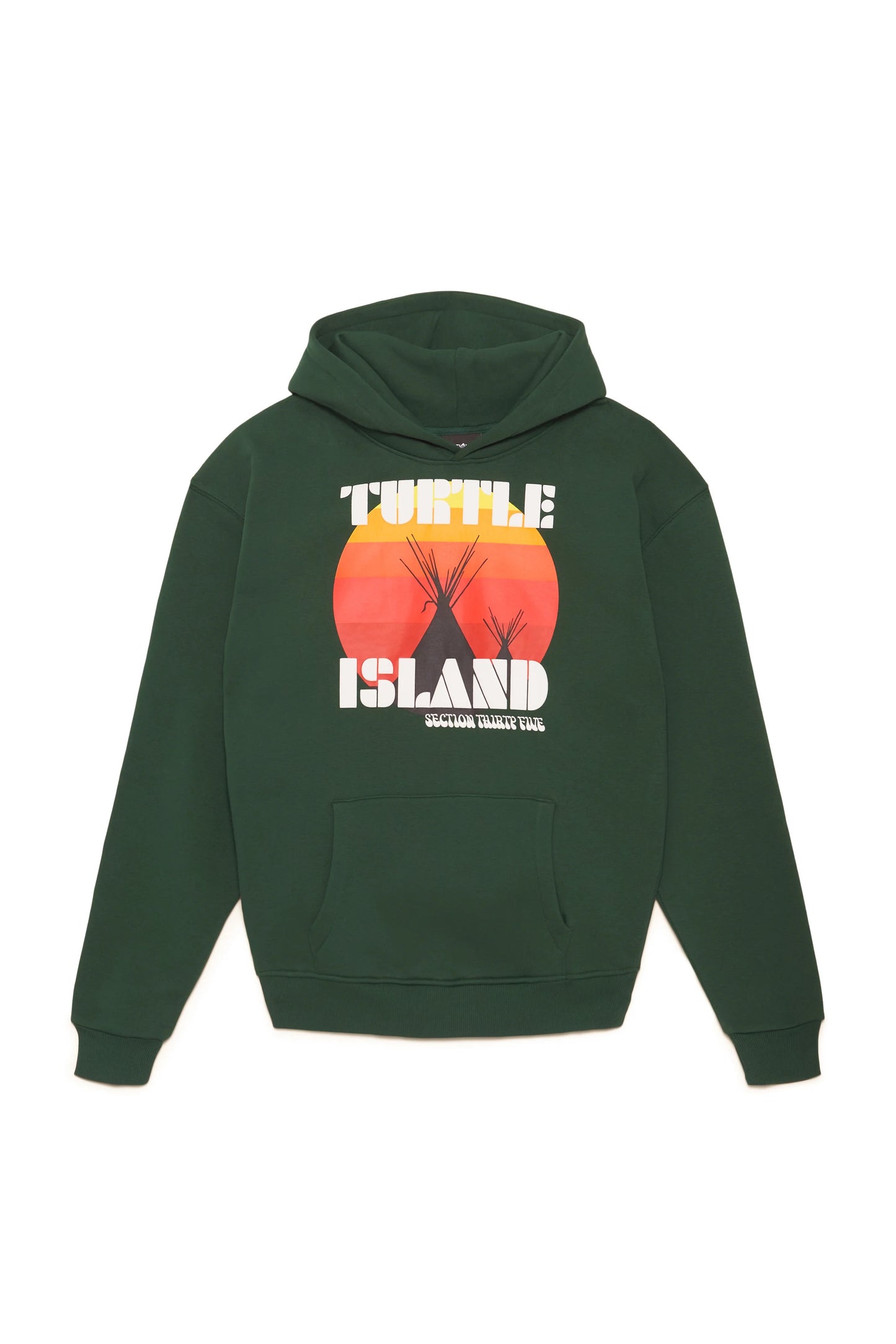 TURTLE ISLAND RE-ISSUE HOODIE - GREEN