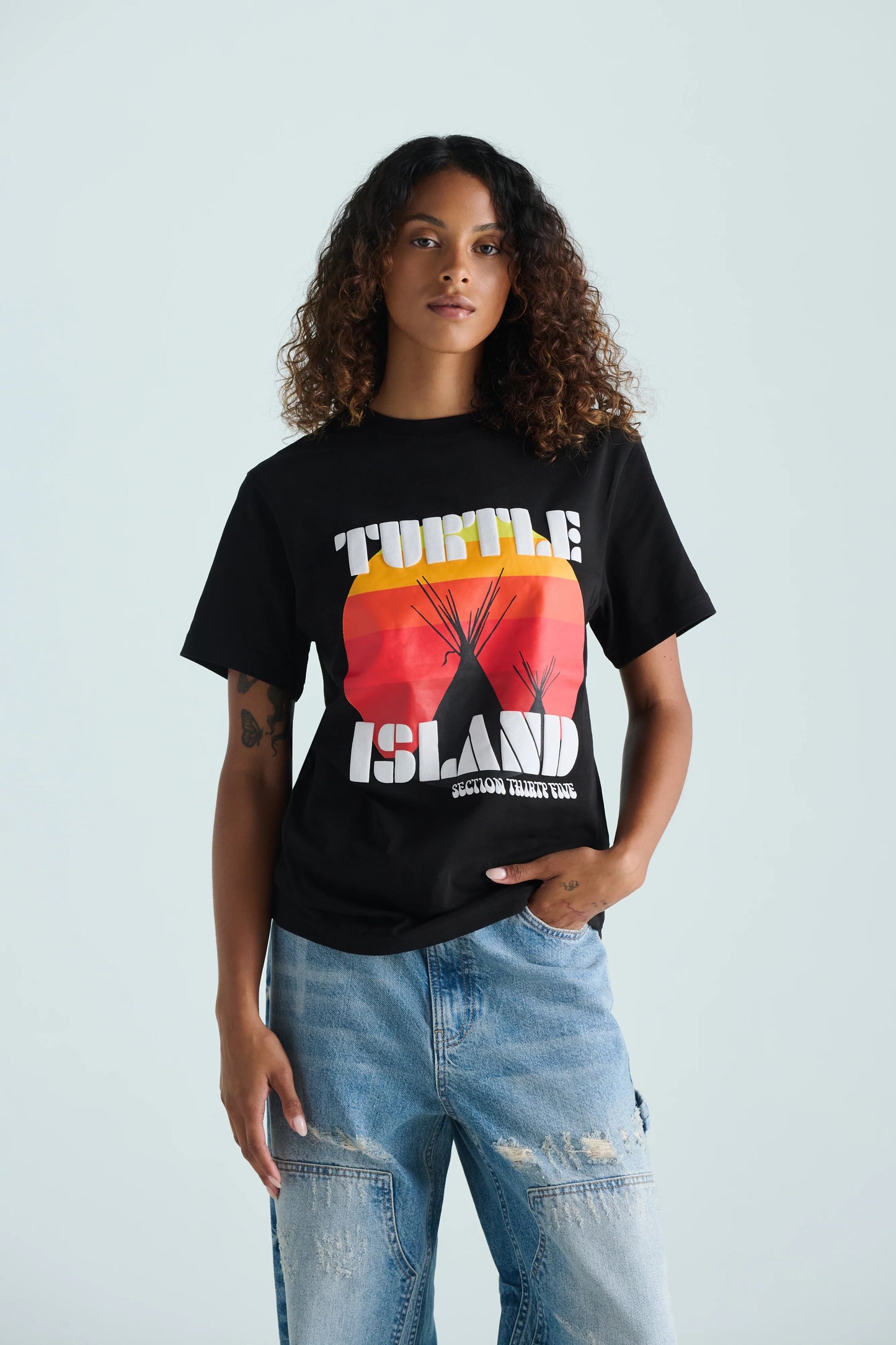 TURTLE ISLAND RE-ISSUE TEE - BLACK