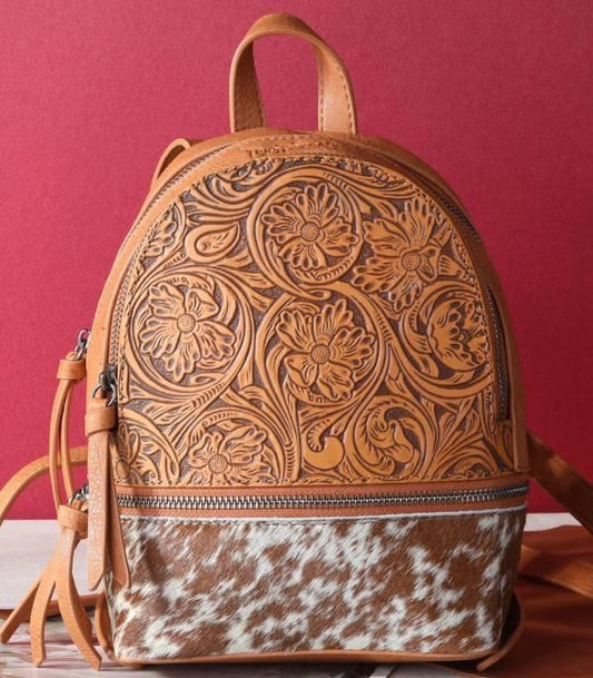 TRINITY RANCH COWHIDE TOOLING BACKPACK