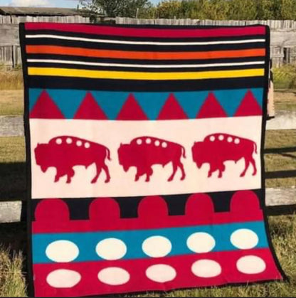 Buffalo Boy Chief Blanket