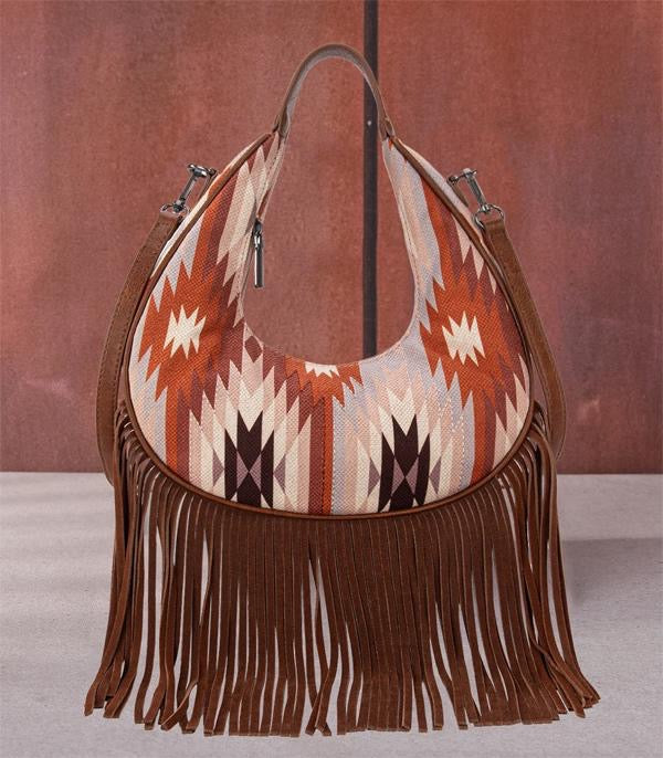 MONTANA WEST AZTEC FRINGE CROSSBODY BAG