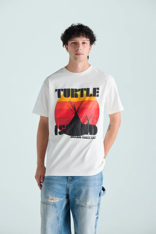 TURTLE ISLAND TEE - ECRU