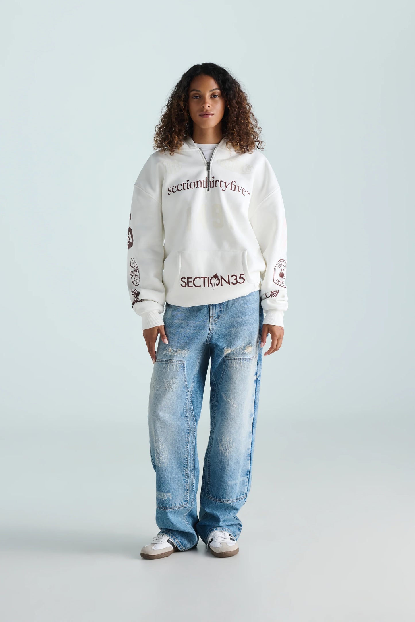 POR VIDA HALF ZIP - CREAM