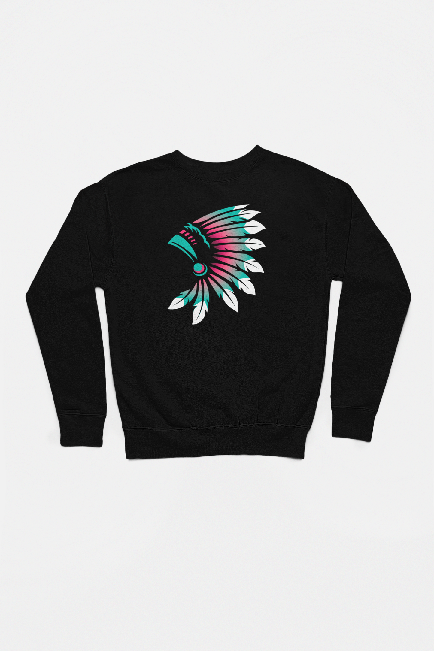 Colourful Headdress 2-Adult Crewneck