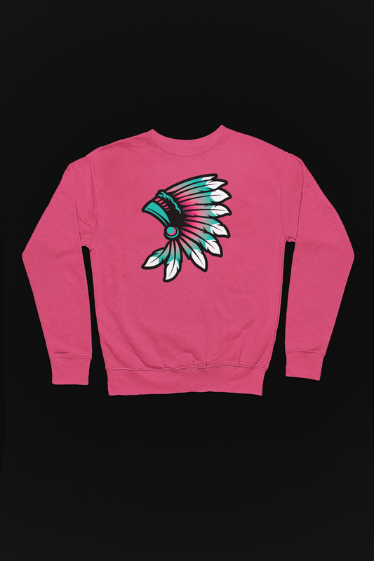 Colourful Headdress 2-Adult Crewneck