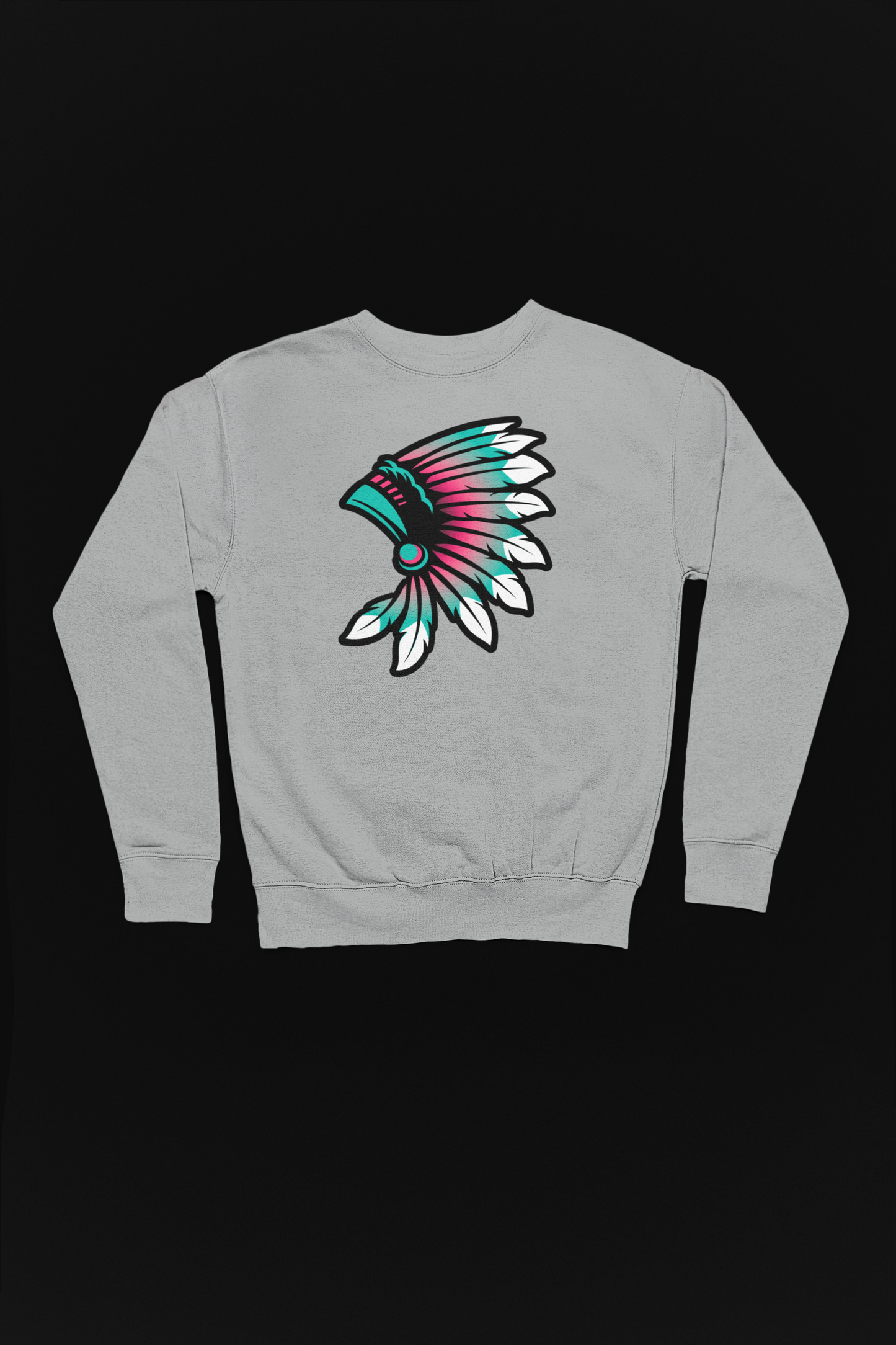 Colourful Headdress 2-Adult Crewneck