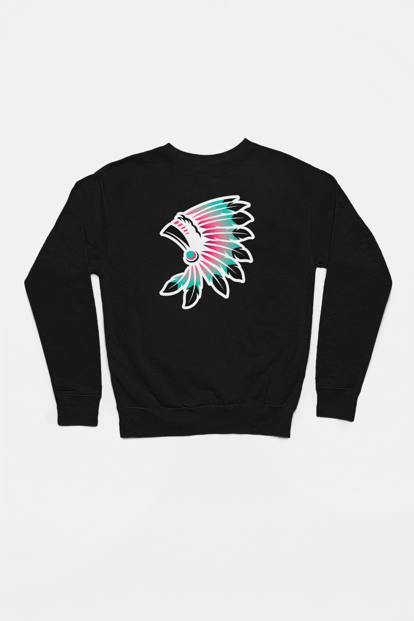 Colourful Headdress 1-Adult Crewneck