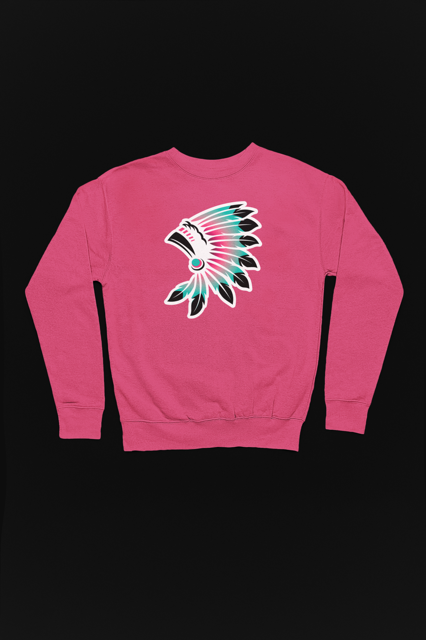 Colourful Headdress 1-Adult Crewneck