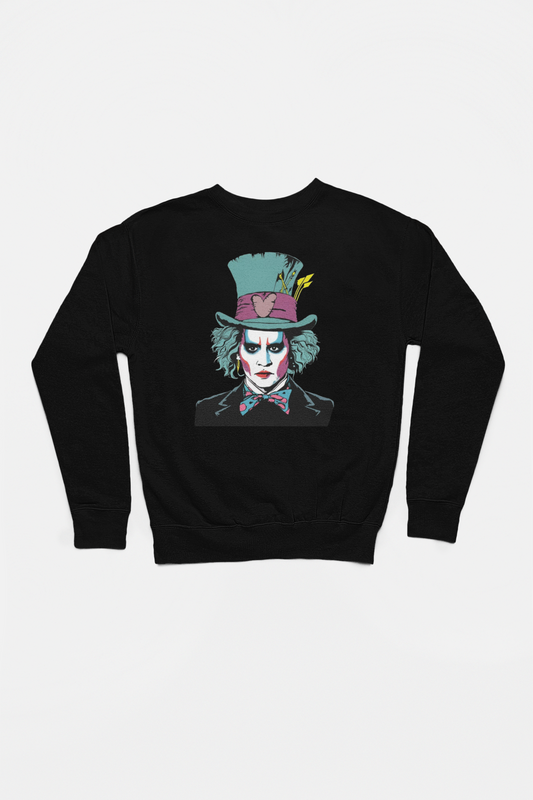 Johnny Depp Mad Hatter- Adult Crewneck