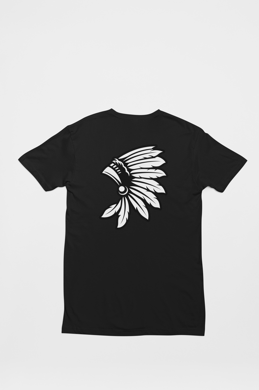 Black and White Headdress- Adult T-Shirt