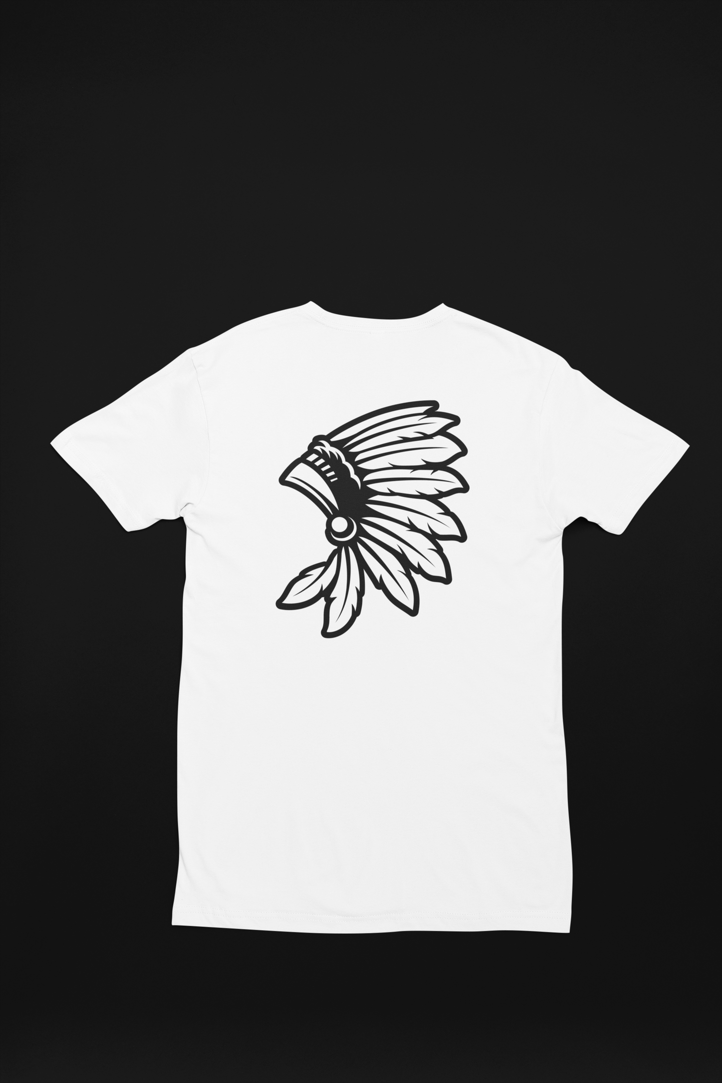 Black and White Headdress- Adult T-Shirt