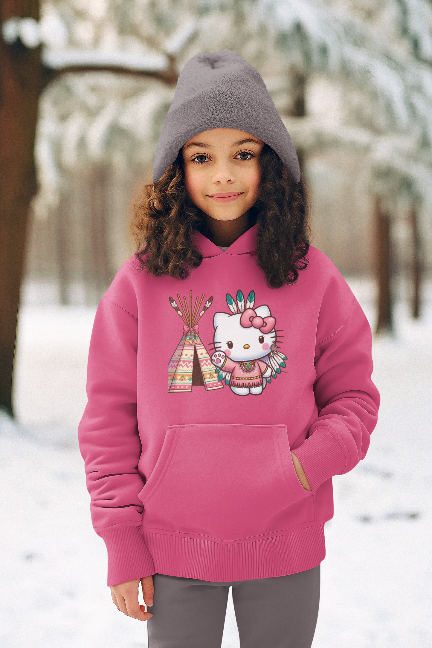 Indigi Kitty -Youth Hoodies