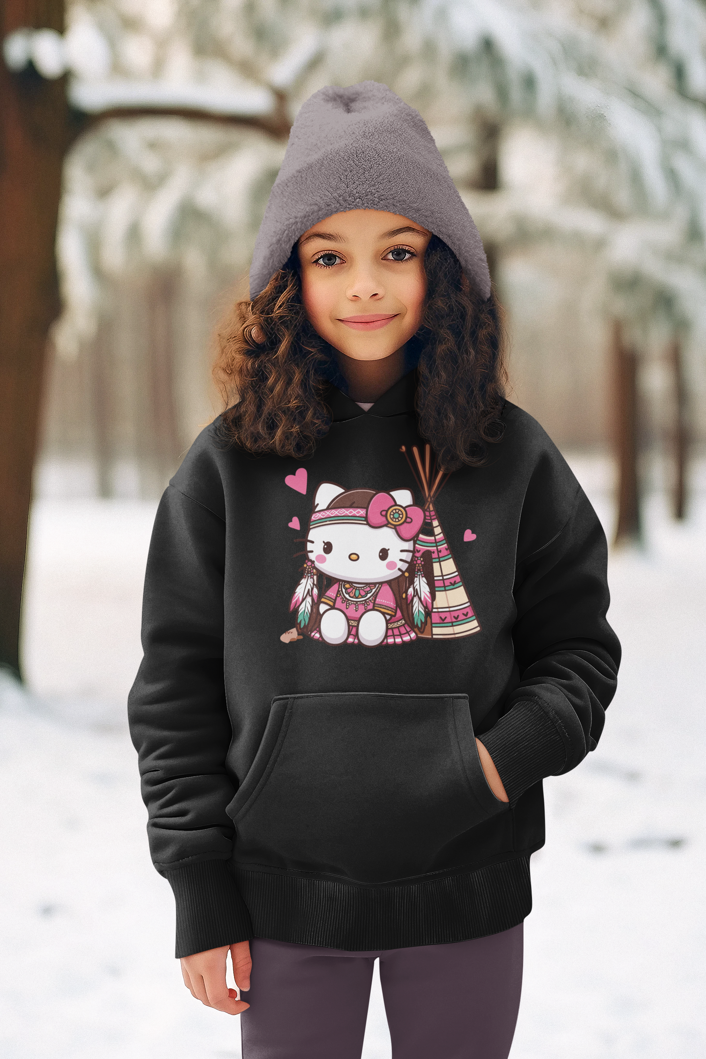 Indigi Kitty-Youth Hoodie