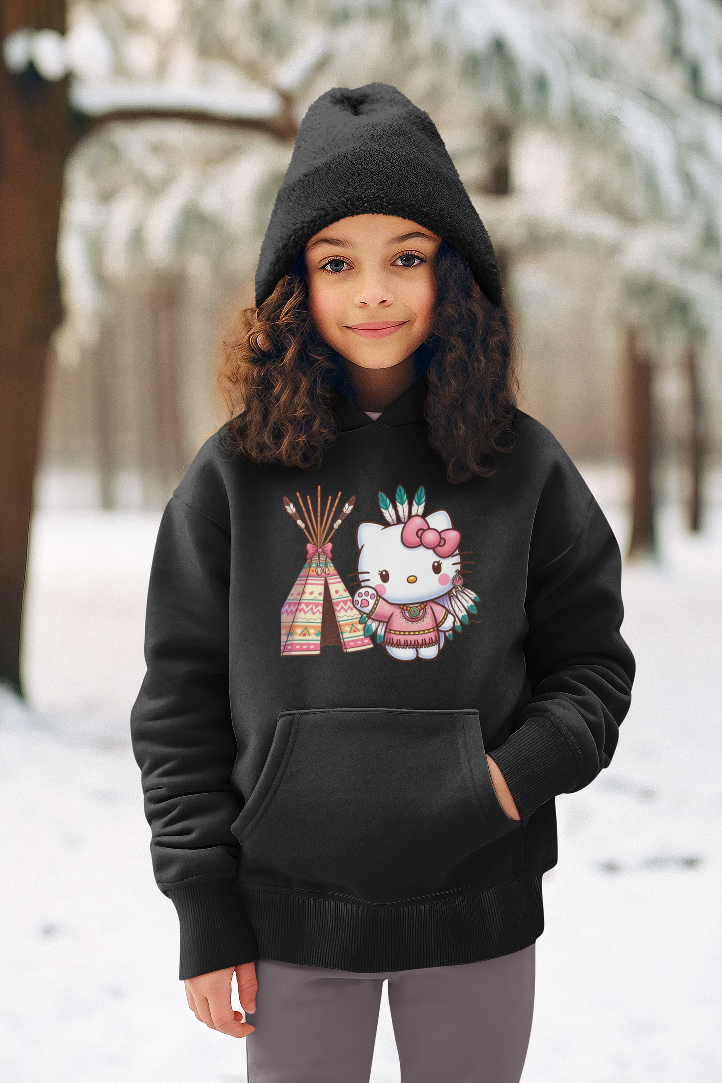 Indigi Kitty -Youth Hoodies